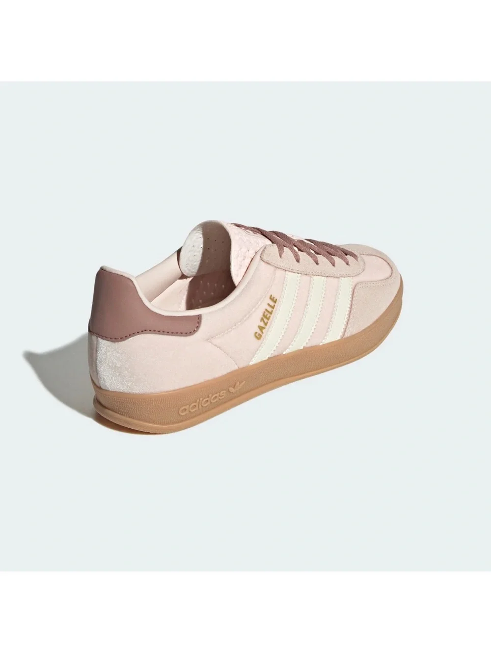 adidas Gazelle Low-Top Sneakers in Pale Pink, Cream & Gum - Picture 5 of 12